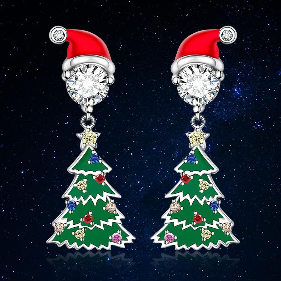 ✩*。TREEが素敵なオシャレWinterイヤリング✩*。 並行輸入品】Christmas Tree Earrings for Women Sterling Silver