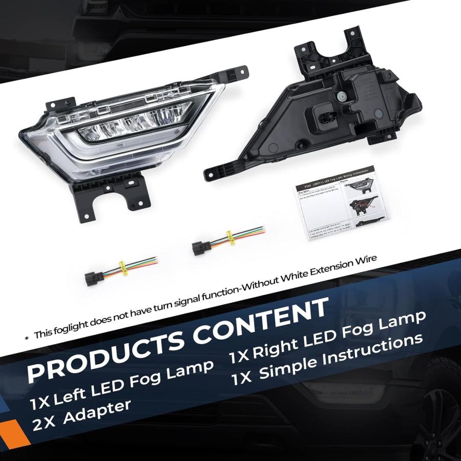 【並行輸入品】ISSYAUTO 交換用LEDフォグランプ F150 2021 2022対応 フォグライト組み立てキット ランニングライト 防水 LED_3