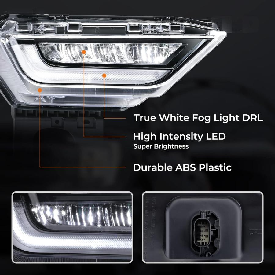 【並行輸入品】ISSYAUTO 交換用LEDフォグランプ F150 2021 2022対応 フォグライト組み立てキット ランニングライト 防水 LED_4