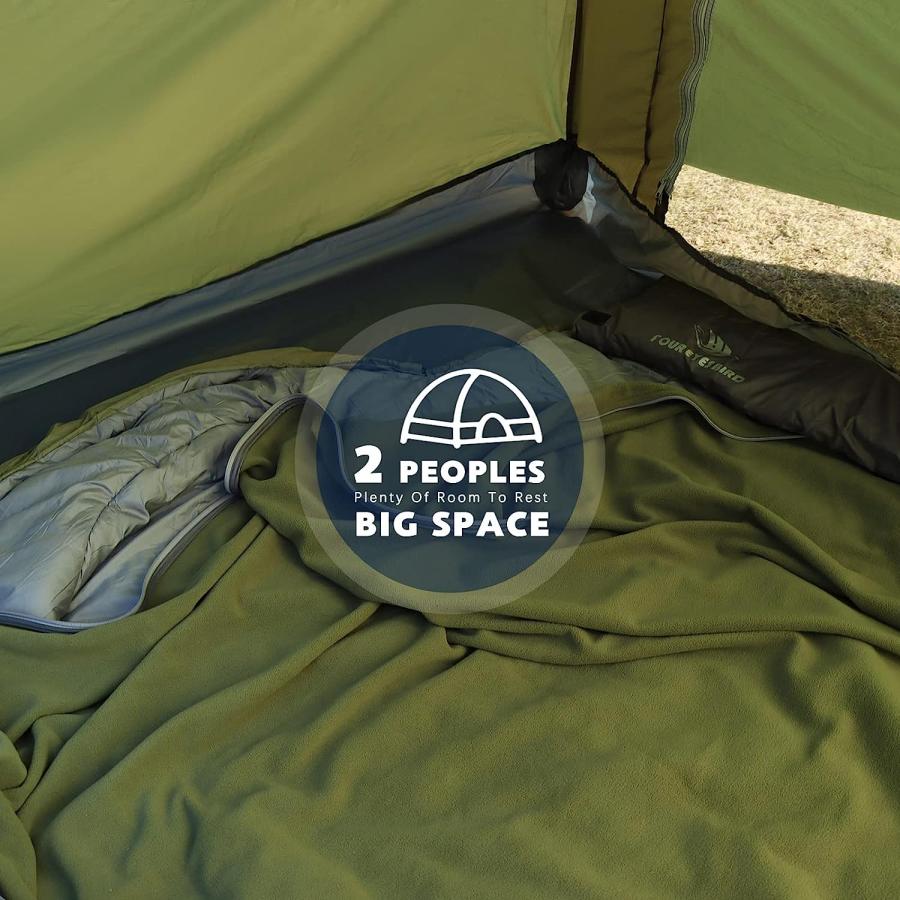 Arctic Lemmings 2 Person Tents for Camping  Waterproof Camping Hiking Tent  7.2×5×4 Feet Lightweight Backpacking Tent (Army Green)　並行輸入品｜dep-dreamfactory｜05