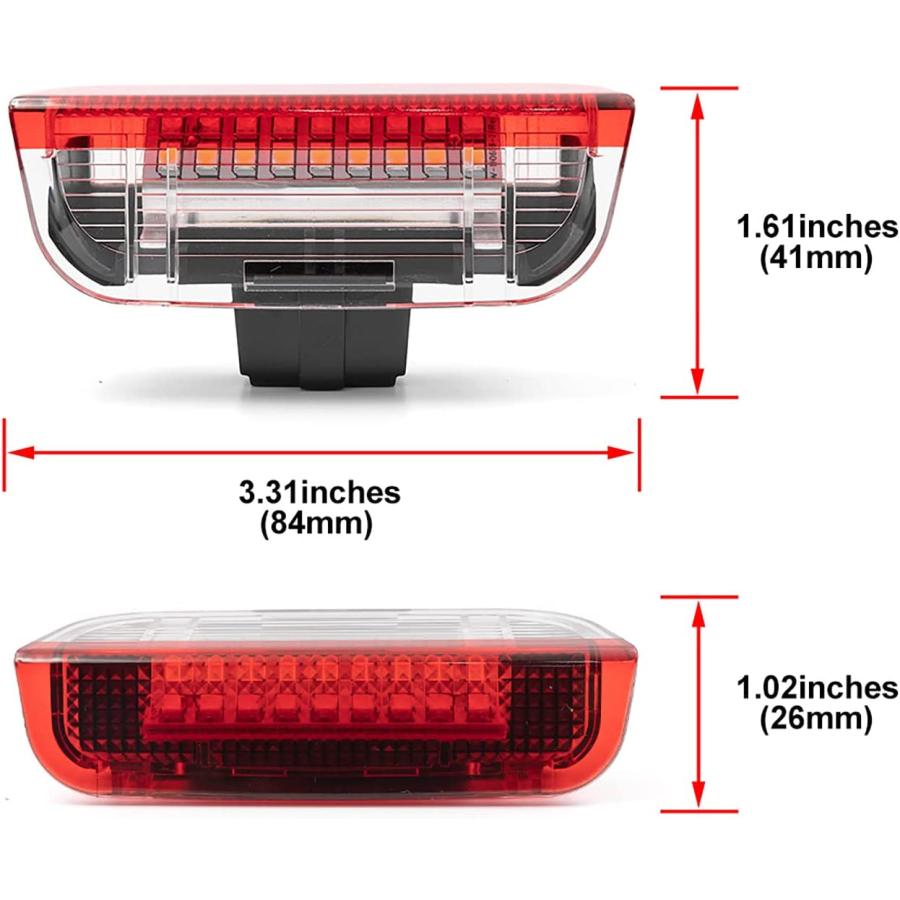 【並行輸入品】NSLUMO LED Courtesy Step Lights Replacement for 2011-2018 Porsche Ca_3