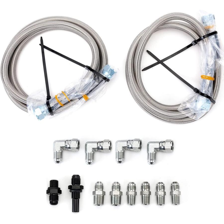 6AN Transmission Cooler Hose Kit Lines Fitting Kit for GM Ch