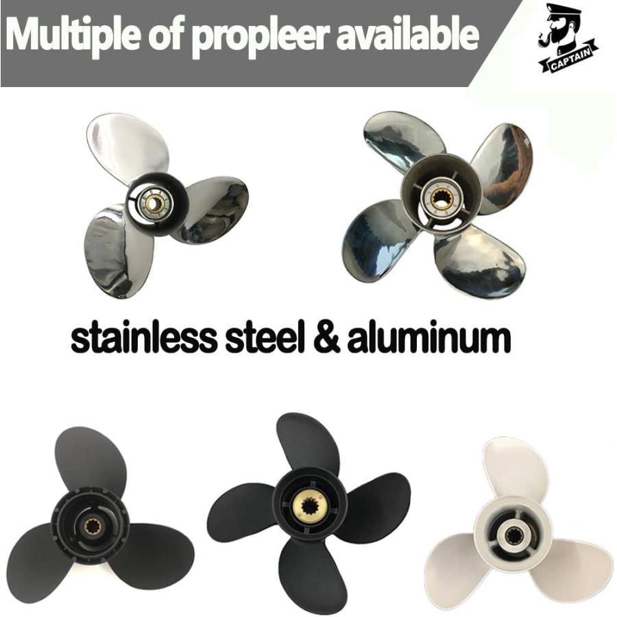 【並行輸入品】Boatman Aluminum Outboard Boat Propeller fit Tohatsu Engines 60-140Hの画像