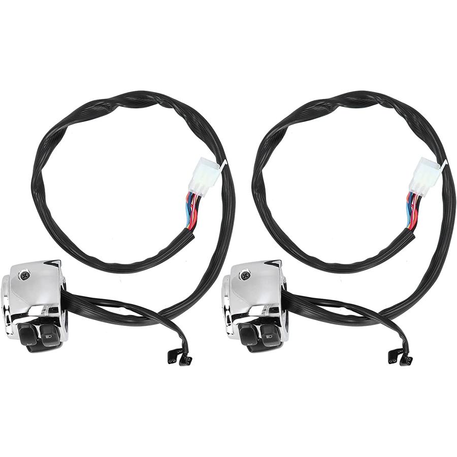 【並行輸入品】Aramox 2pcs 1in Motorcycle Handlebar Switch Headlamp Handlebar Headlの画像