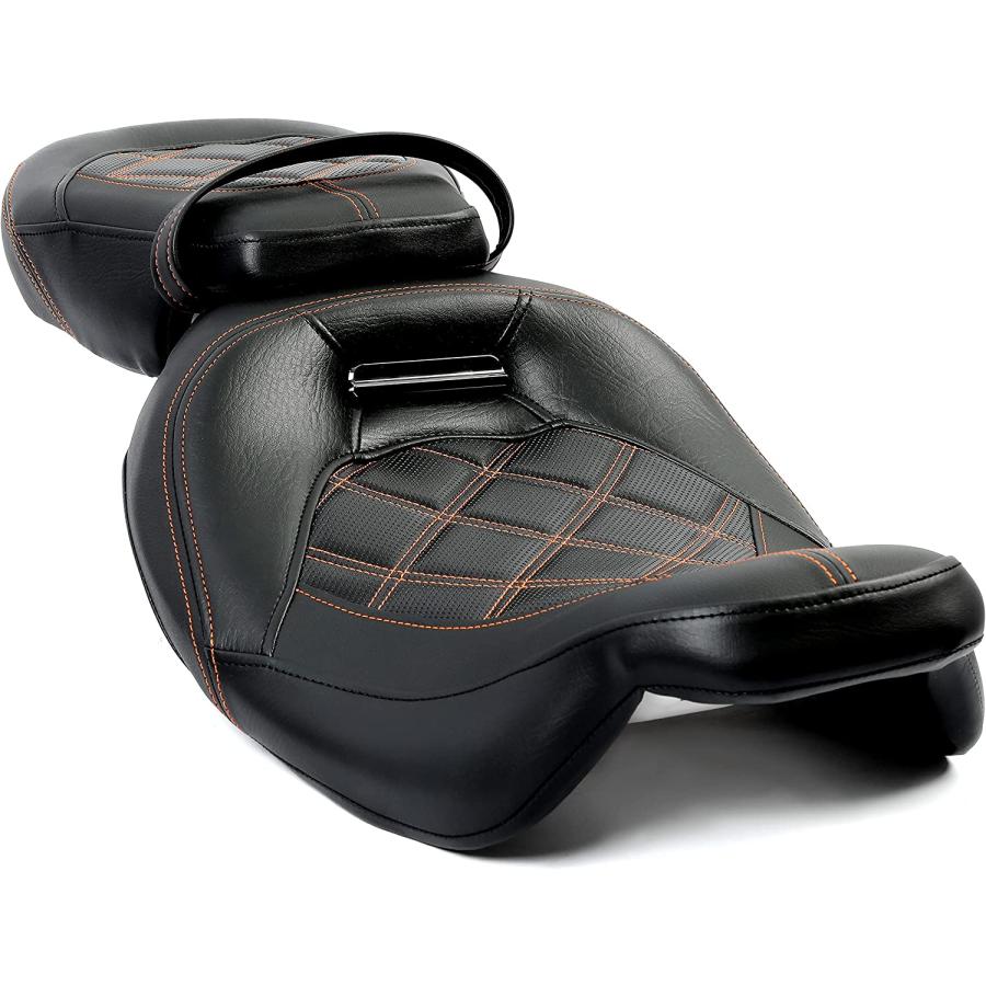 【並行輸入品】2-up オートバイシート 2009-2022 Harley Touring モデル Road King CVO Road Glide_1