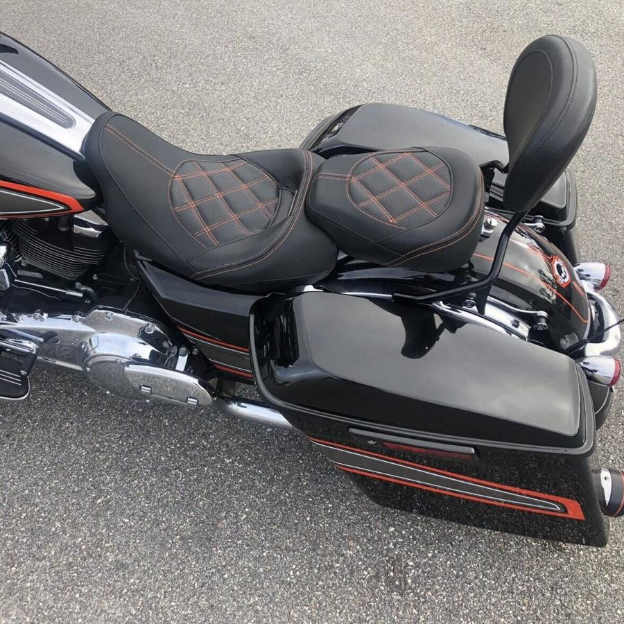 【並行輸入品】2-up オートバイシート 2009-2022 Harley Touring モデル Road King CVO Road Glide_5