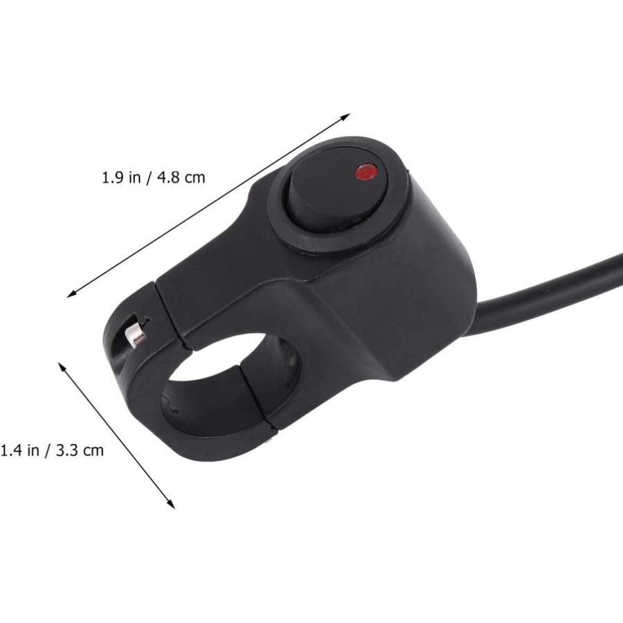 【並行輸入品】VICASKY Switches 12V 25mm Motorcycle Handlebar Headlight Switch Handの画像