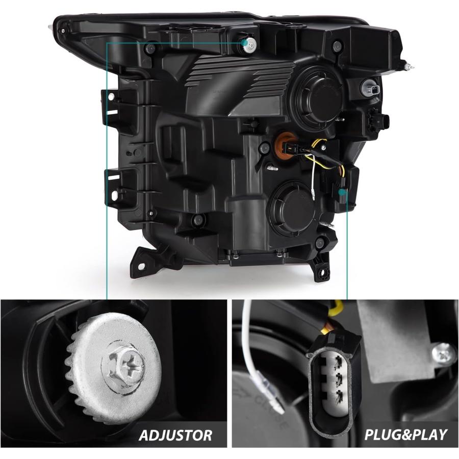 【並行輸入品】AlphaRex- PROシリーズ 21-22 F150 プロジェクターヘッドライト - ブラック　_2