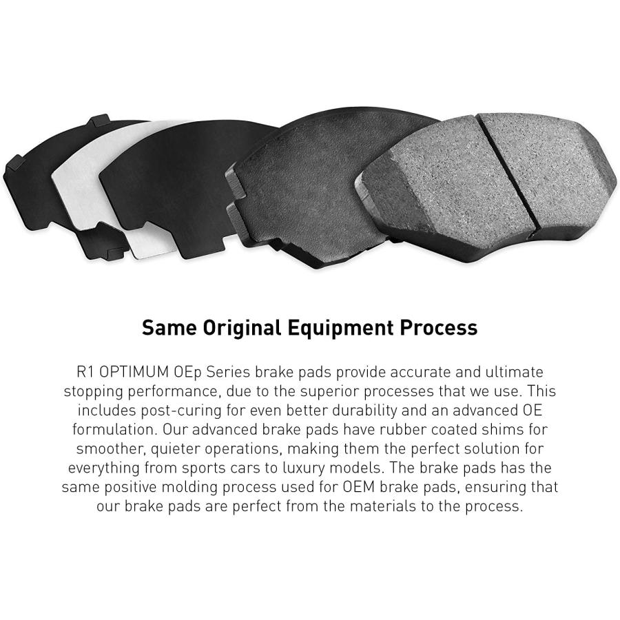 【並行輸入品】R1 Concepts Front Brakes and Rotors Kit |Front Brake Pads| Brake Rot_5