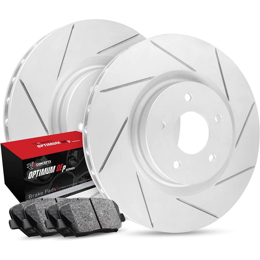 R1 Concepts Front Brakes and Rotors Kit Front Brake Pads Brake Rotors
