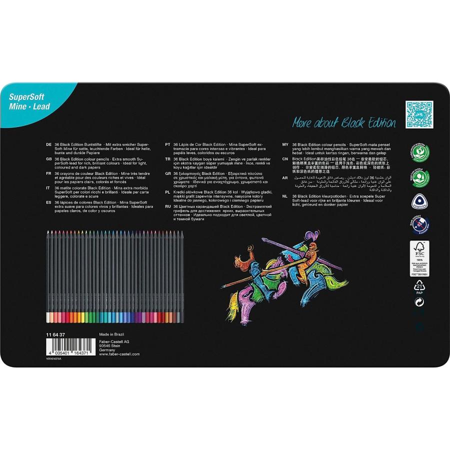 Faber-Castell 色鉛筆 ブラックエディション 36本入り缶 楽天市場】【毎月1日限定！全品ポイント10倍+最大400円OFF