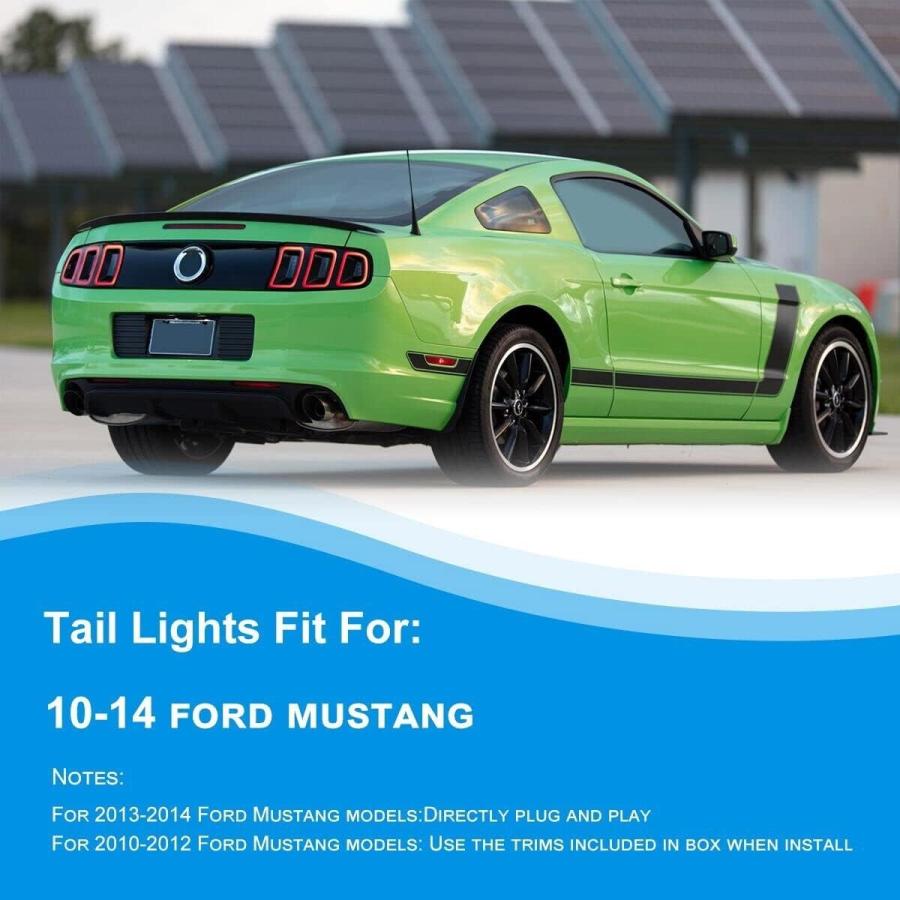 【並行輸入品】ROXX テールライトアセンブリ 2010 2011 2012 2013 2014 フォード マスタング LED シーケンシャル シグナ_1