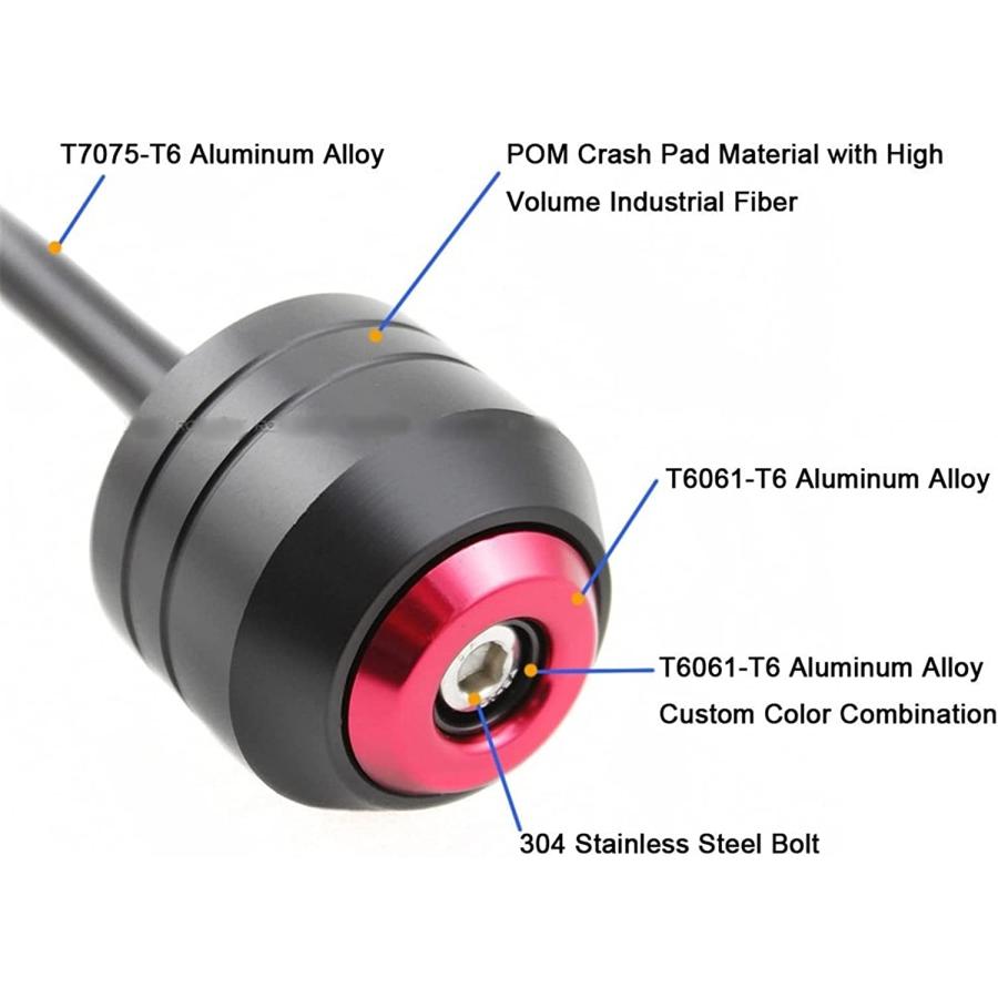 Frame Sliders for Kawasaki ZX-6R ZX6R Ninja 2019 Motorcycle Crash