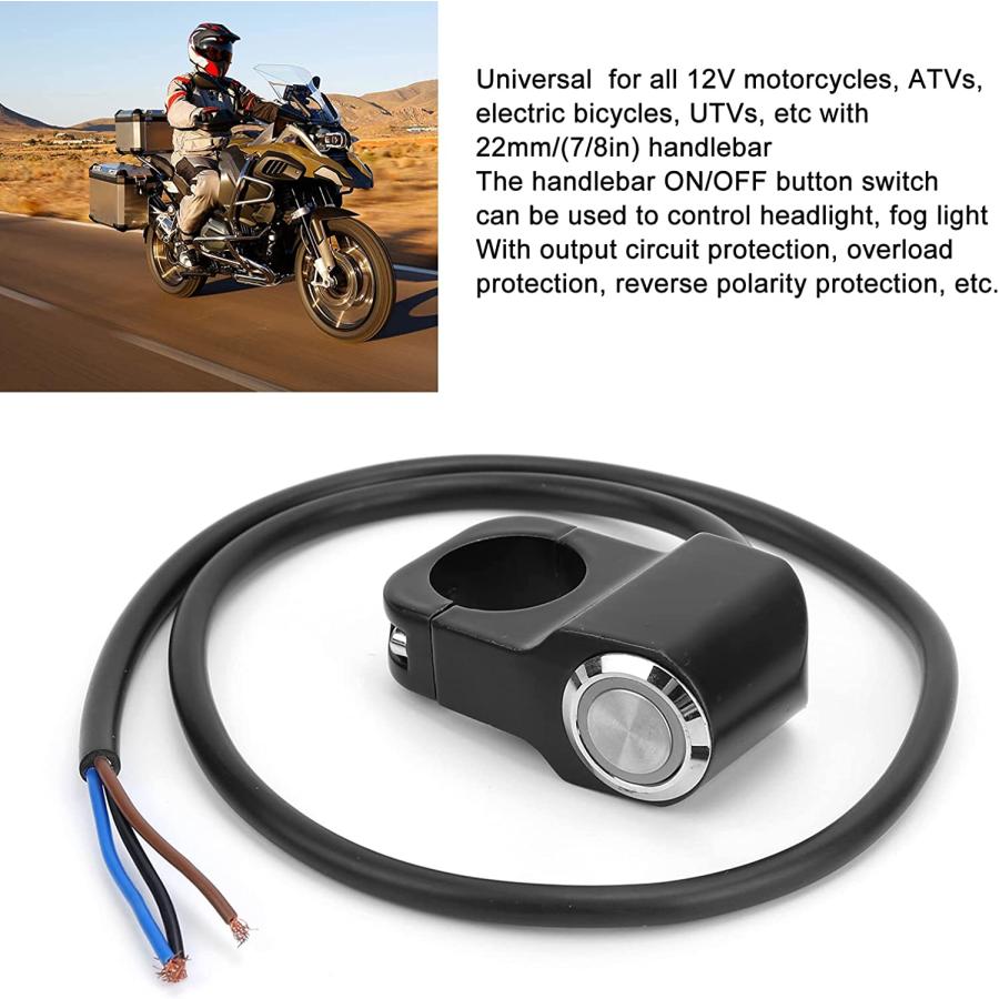 【並行輸入品】Handlebar Headlight Switch  Waterproof Motorcycle Handlebar Switch fの画像