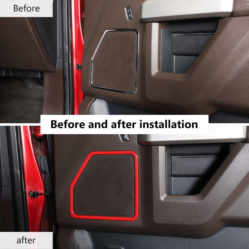 Linskip　Audio　Door　Compatible　Interior　2019　2015　Rings　Accessories(　2020　Speaker　F150　Door　Trim　Audio　Speaker　2018　with　2017　F-150　Ford　2016　F150