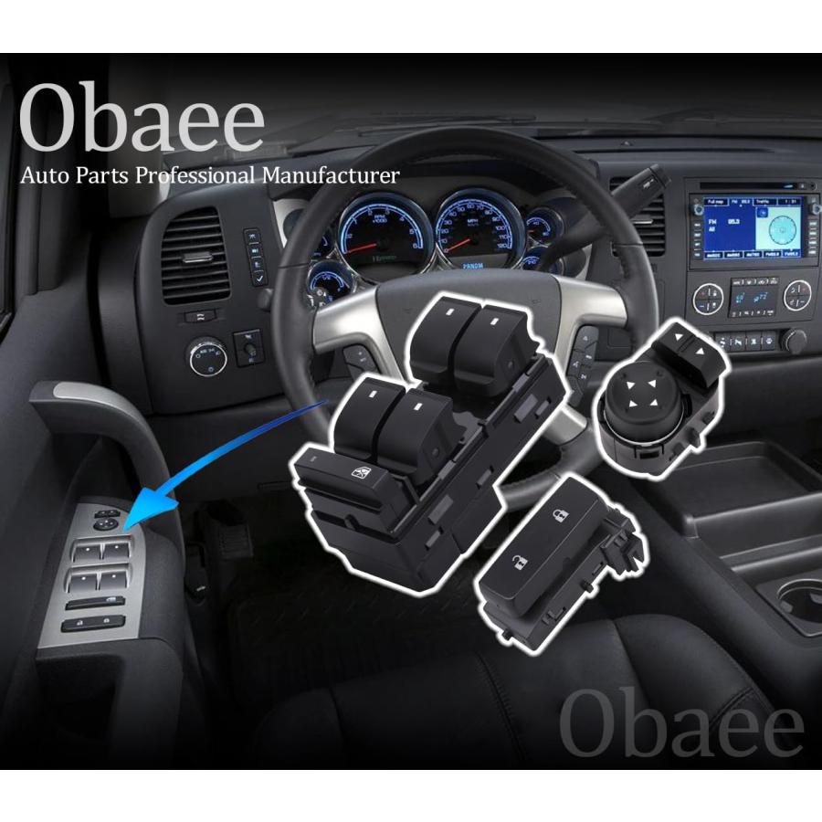 【並行輸入品】Obaee パワーウィンドウコントロールスイッチボタン&フロント運転席側ドアロックスイッチ&ミラースイッチ シボレーシルバラード ...