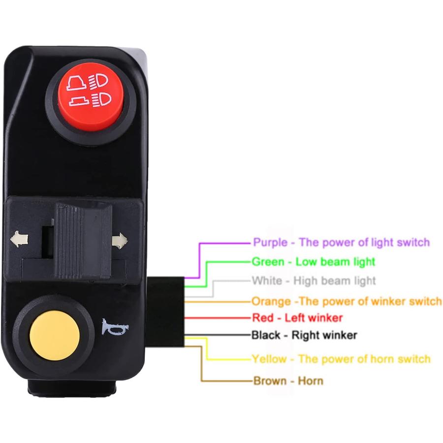 【並行輸入品】Pissente Handlebar Switch  Universal Black 7/8inch Motorcycle Handleの画像