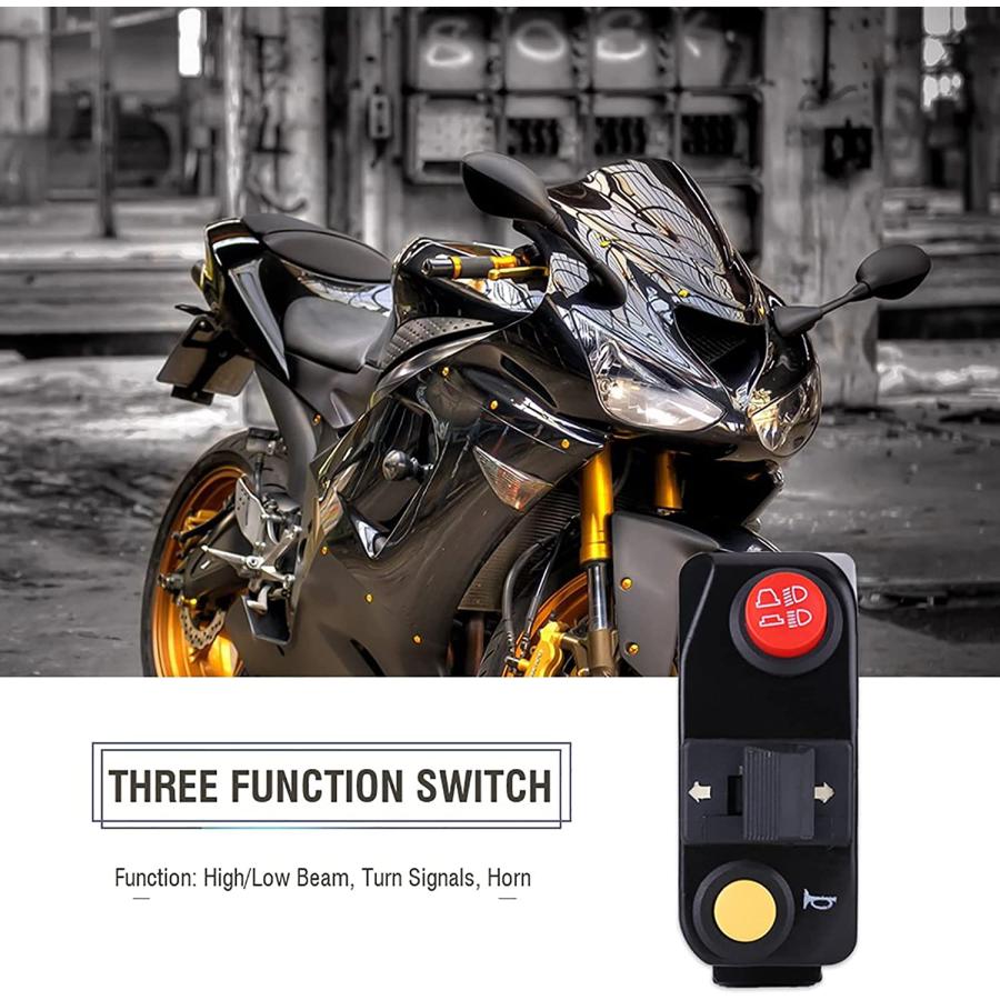 【並行輸入品】Pissente Handlebar Switch  Universal Black 7/8inch Motorcycle Handleの画像
