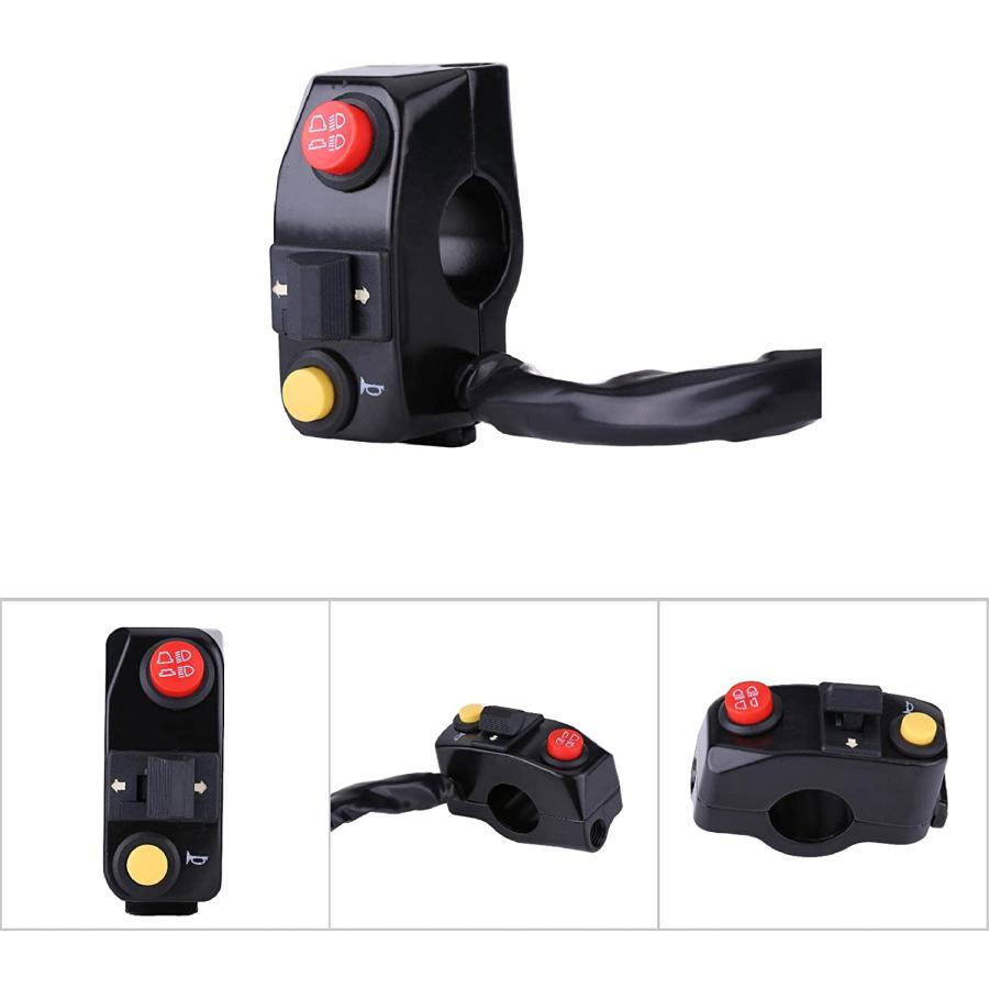 【並行輸入品】Pissente Handlebar Switch  Universal Black 7/8inch Motorcycle Handleの画像