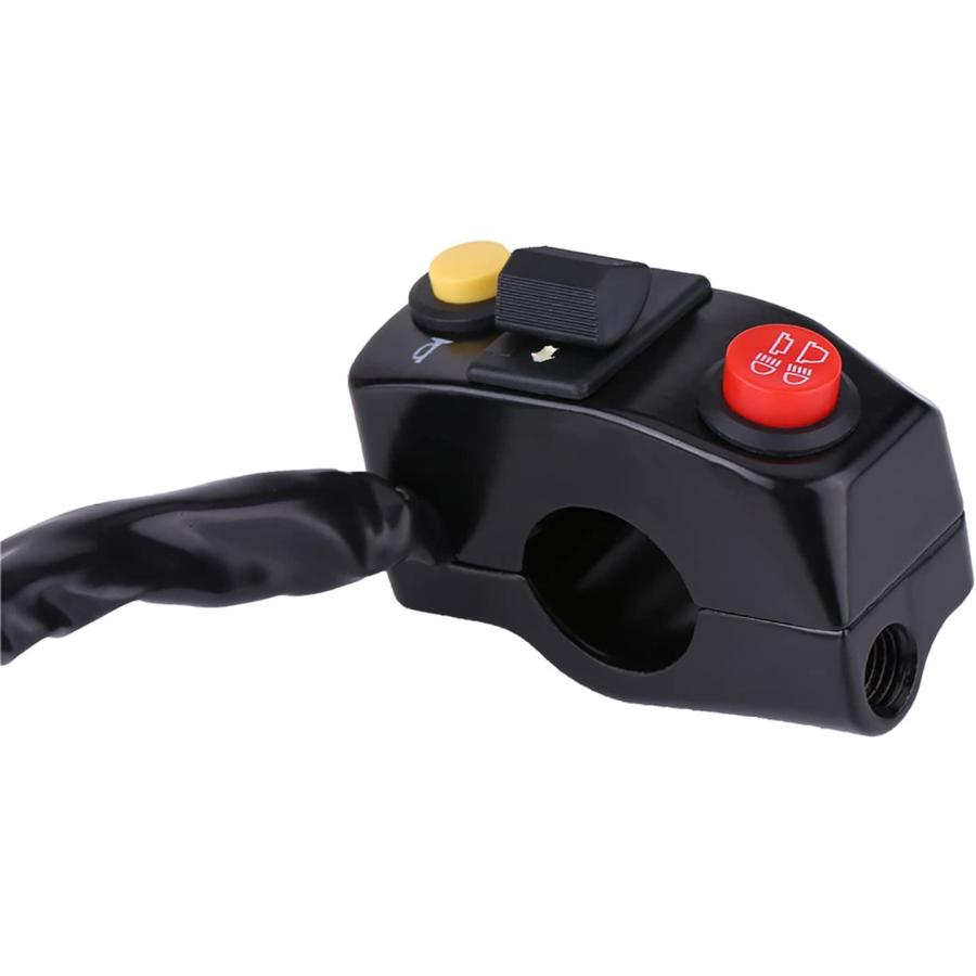 【並行輸入品】Pissente Handlebar Switch  Universal Black 7/8inch Motorcycle Handleの画像