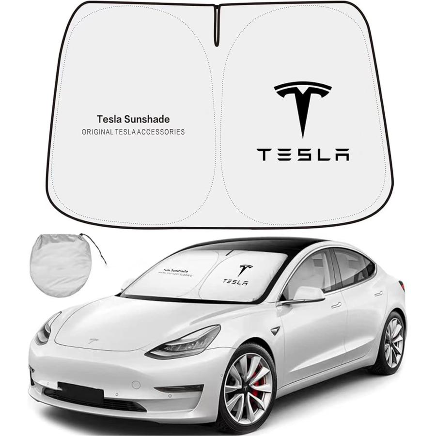 【並行輸入品】MASHA 車用フロントガラスサンシェード テスラブロック対応 紫外線サンバイザープロテクター フロントウィンドウサンシェード ...