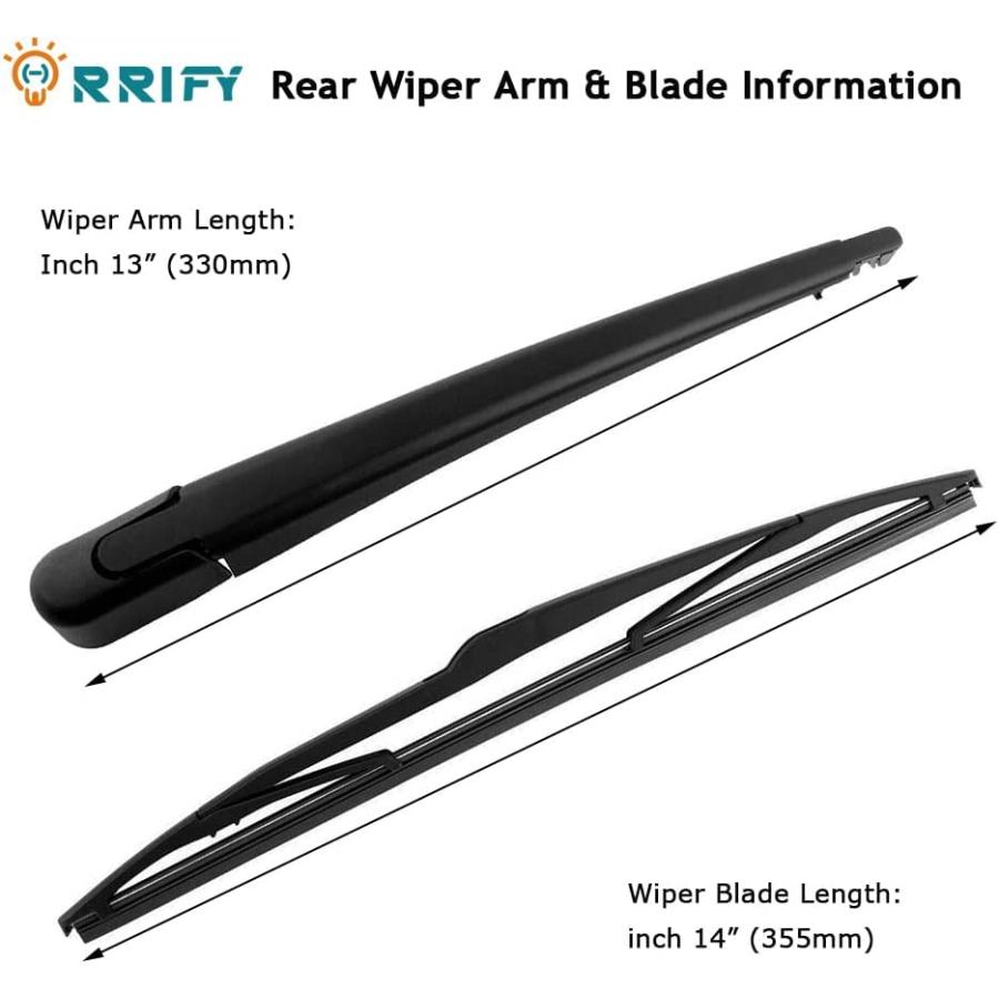 ORRIFY Rear Windshield Wiper Arm Blade Set BP4K-67-421 for Mazda 3 sport Hatchback 2003-2009　並行輸入品｜dep-dreamfactory｜02