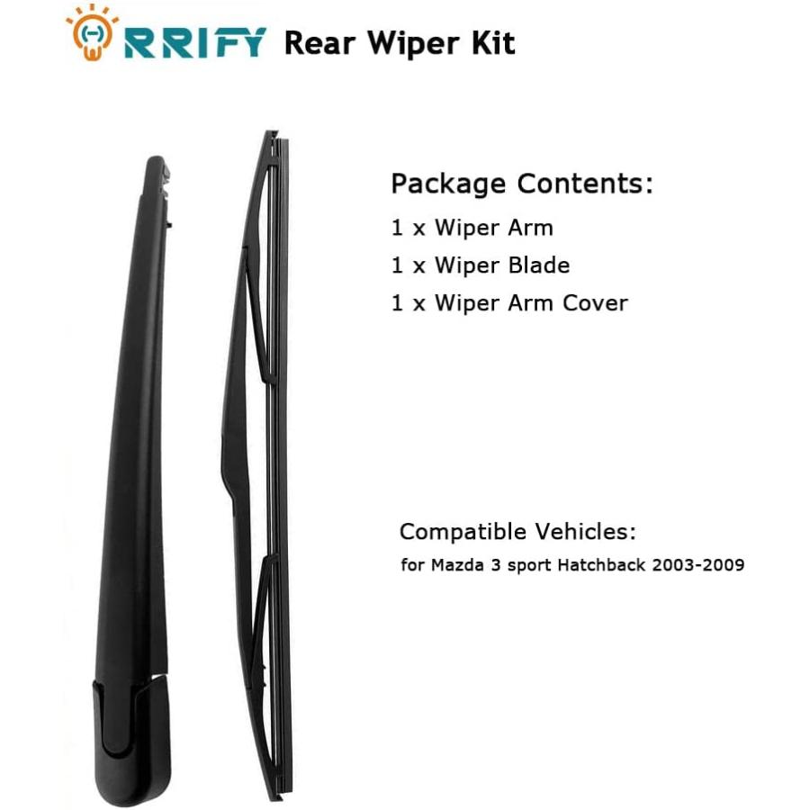 ORRIFY Rear Windshield Wiper Arm Blade Set BP4K-67-421 for Mazda 3 sport Hatchback 2003-2009　並行輸入品｜dep-dreamfactory｜06