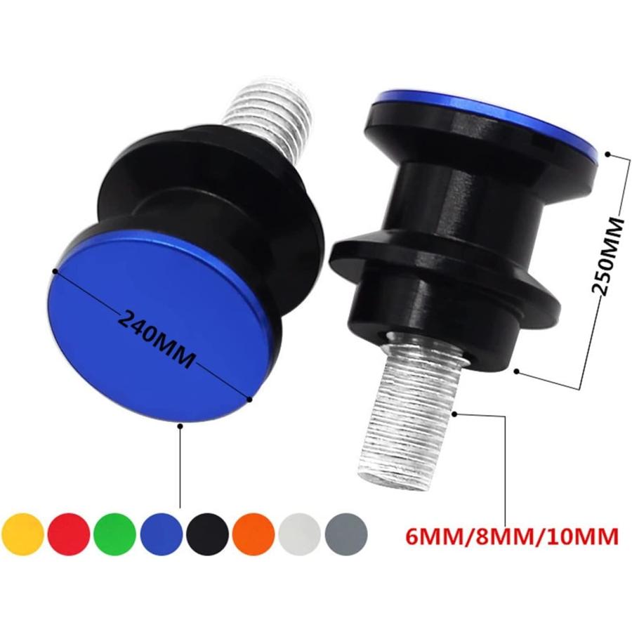 【並行輸入品】ELGISI Swingarm Spools 8MM Motorcycle CNC Swing Arm Stand Screw Swin_2