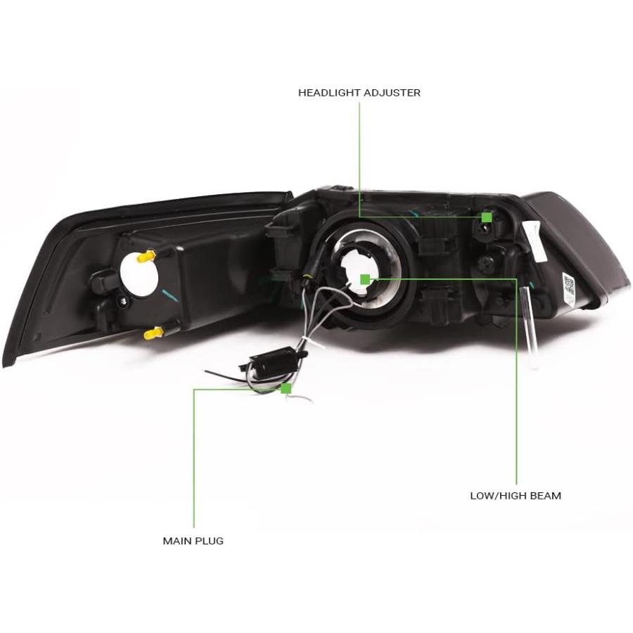 【並行輸入品】TLAPS 7422447035002 Compatible With 1999-2004 Ford Mustang DRL LED Sの画像