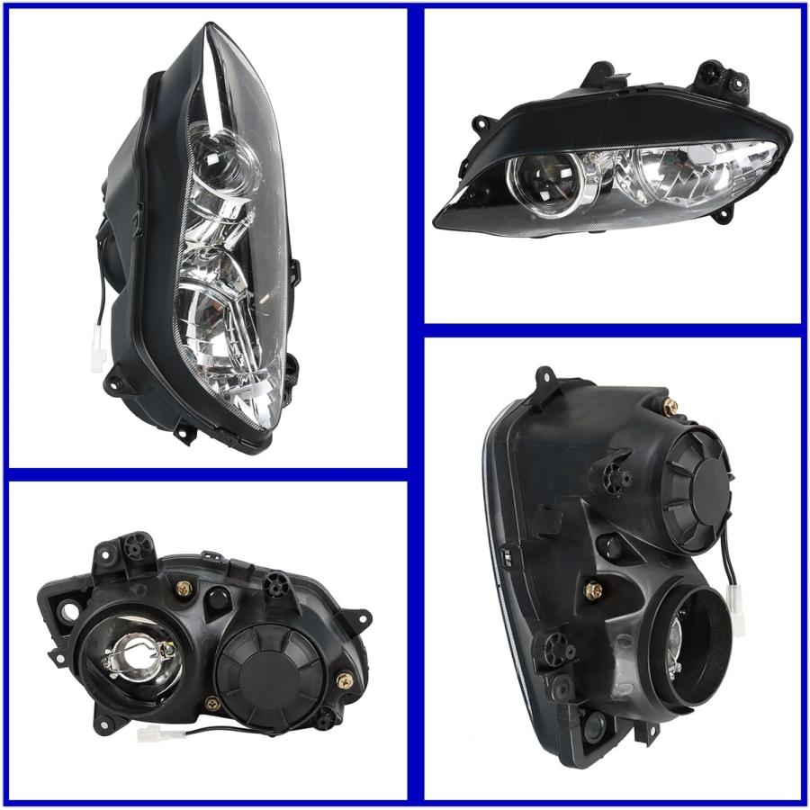【並行輸入品】waltyotur オートバイ フロント ヘッドライト ヘッドランプ アッシー 交換用 ヤマハ YZF R1 2004-2006　