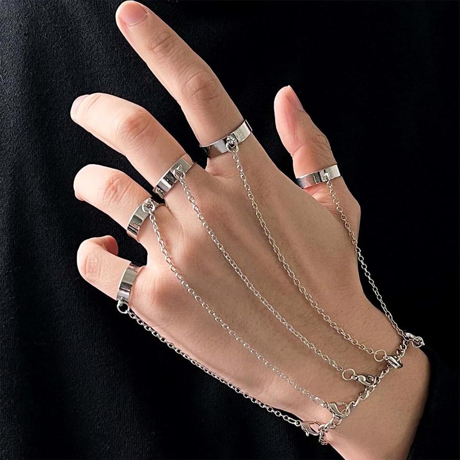 並行輸入品】Sttiafay パンクフィンガーリングリンクブレスレット 調節