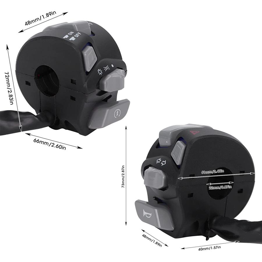 【並行輸入品】Motorcycle Handlebar Switch  Fydun 22mm Waterproof Motorcycle Handleの画像