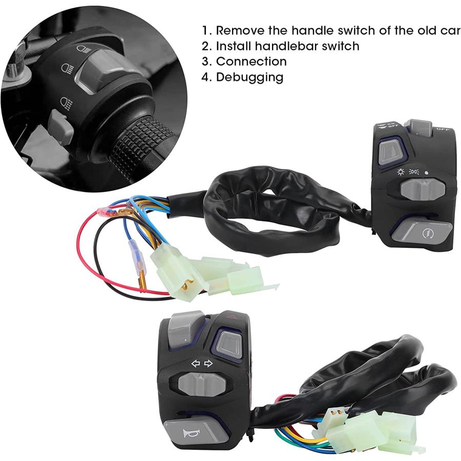 【並行輸入品】Motorcycle Handlebar Switch  Fydun 22mm Waterproof Motorcycle Handleの画像