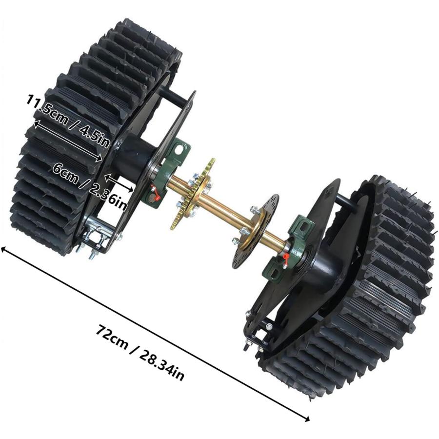 600mm/23.6インチ リアアクスルトラックアセンブリキット ゴーカート 