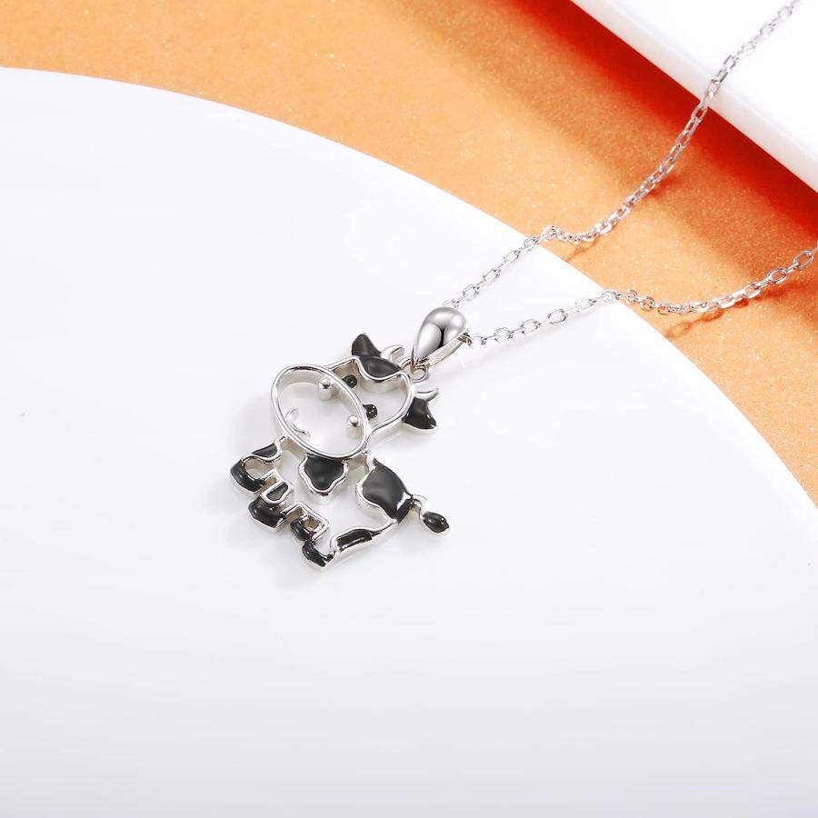 並行輸入品】925 スターリングシルバー 牛 ネックレス ペンダント