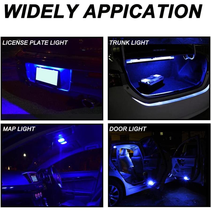 AUXITO 10-Pack Blue T10 168 194 LED Bulbs – Super Bright Instrument Gauge Cluster Dash Lights