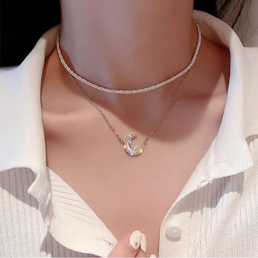 並行輸入品】CISHOP 三日月ネックレス 輝くスターリングシルバー