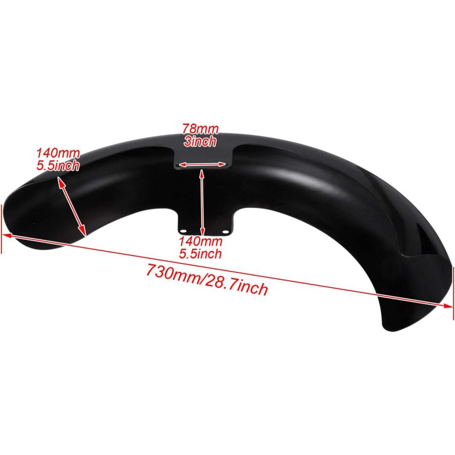 【並行輸入品】YHMTIVTU Motorcycle 21 inches Mudguard Front Fender and LED Rear Fenの画像