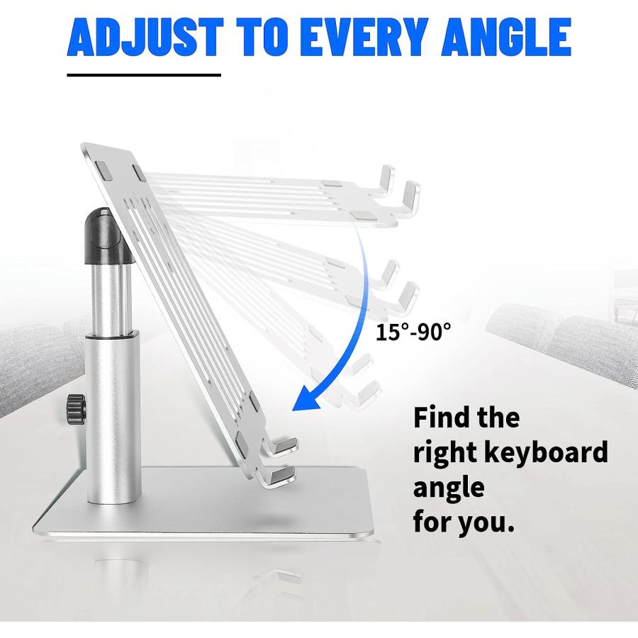 ノートパソコンスタンド 調節可能な人間工学的ノートパソコンライザー ポータブルアルミニウム合金コンピュータスタンド デスク用ノートパソコンスタンド HP｜dep-dreamfactory｜03