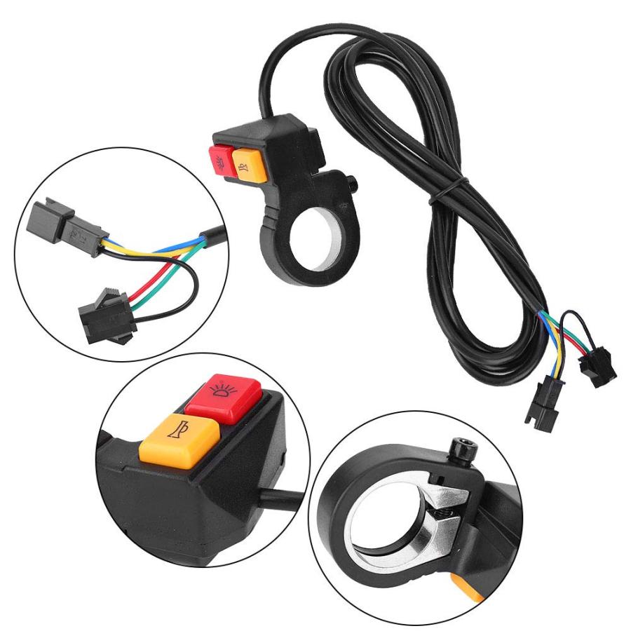 【並行輸入品】Pilipane バイクスイッチボタン 2イン1 ヘッドライトホーン ウィンカースイッチボタン オートバイ Eバイク スクーター用 ホーの画像