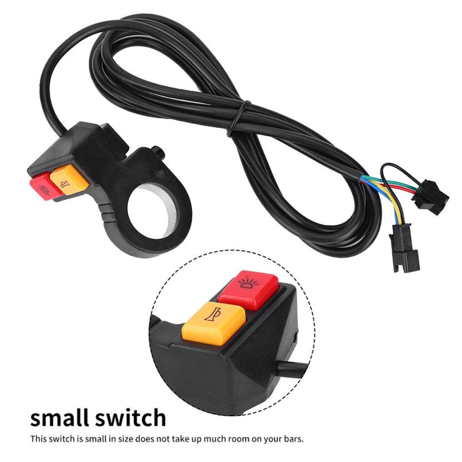 【並行輸入品】Pilipane バイクスイッチボタン 2イン1 ヘッドライトホーン ウィンカースイッチボタン オートバイ Eバイク スクーター用 ホーの画像