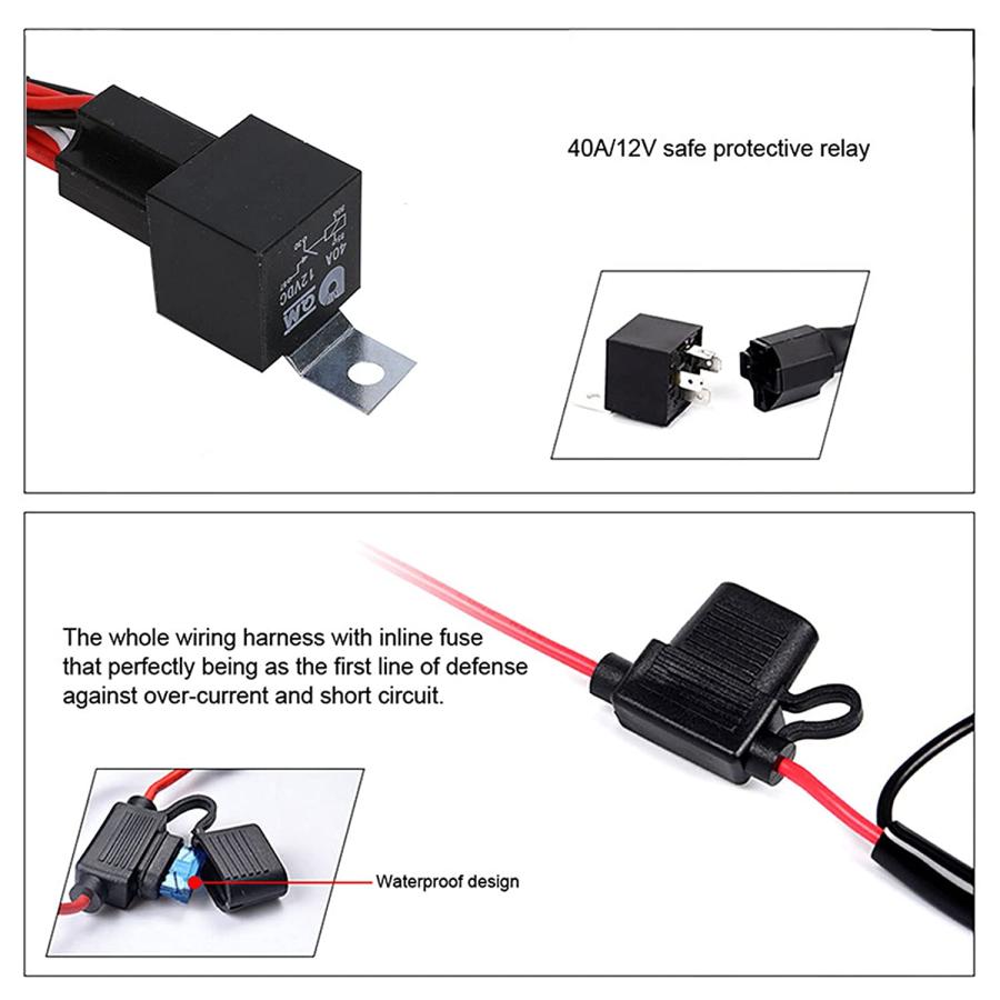 【並行輸入品】Motorcycle Switch Harness  DC12V Electric Switch LED Light Wiring Haの画像