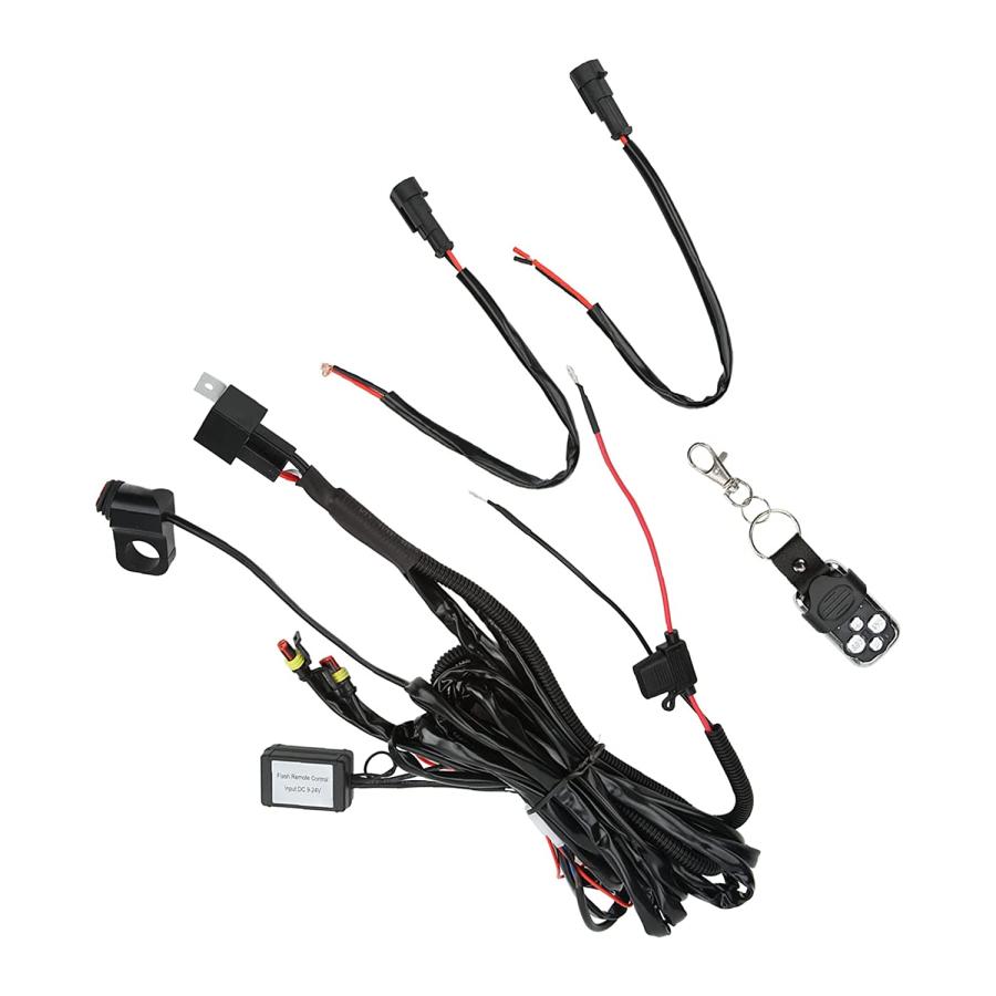 【並行輸入品】Motorcycle Switch Harness  DC12V Electric Switch LED Light Wiring Haの画像