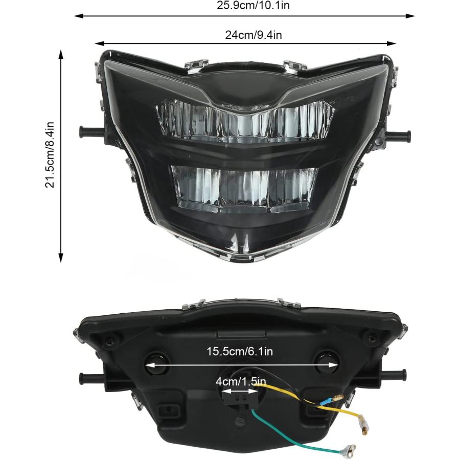 【並行輸入品】EVGATSAUTO Motorcycle Headlight Motorcycle Scooter Headlamp Assembl_5