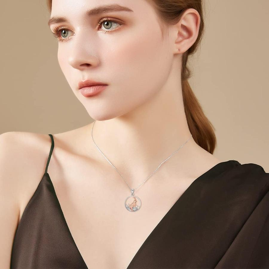 美品✨天然素材 ネックレス＆イヤリング 925 silver刻印 アイボリー色 並行輸入品】ヤギネックレス レディース ギフト 925スターリング