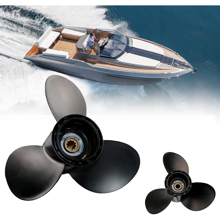 【並行輸入品】Jetman 船外プロペラ 10 3/8インチ x 13インチ ピッチ マーキュリー船外エンジン9.9 HP-25 HP 3ブレード 1の画像