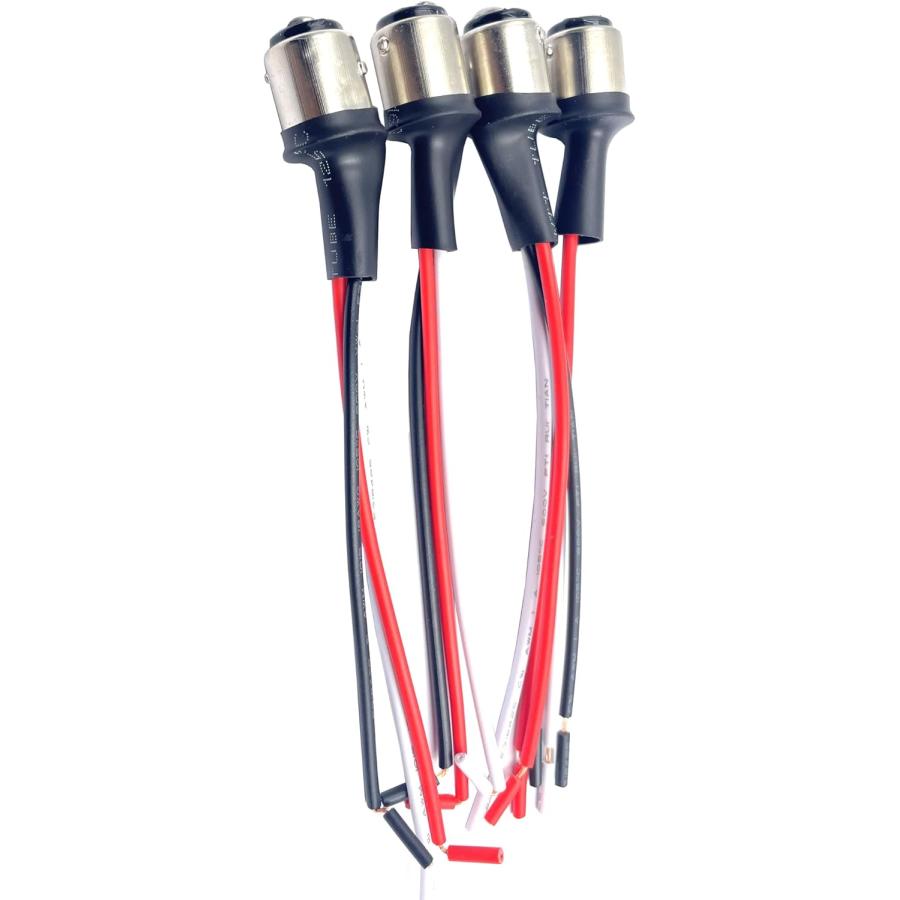 【並行輸入品】4個パック 1157 BAY15D LED電球 オスソケット 配線済みコネクタ 配線ハーネスアダプタープラグ 車のヘッドライトウィンカー