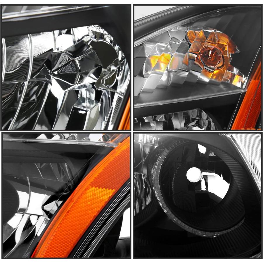 【並行輸入品】VehicleAid ヘッドライトアセンブリ 08-13 日産 ローグ 14-15 セレクトハロゲンヘッドランプ 助手席側 (ブラックハの画像