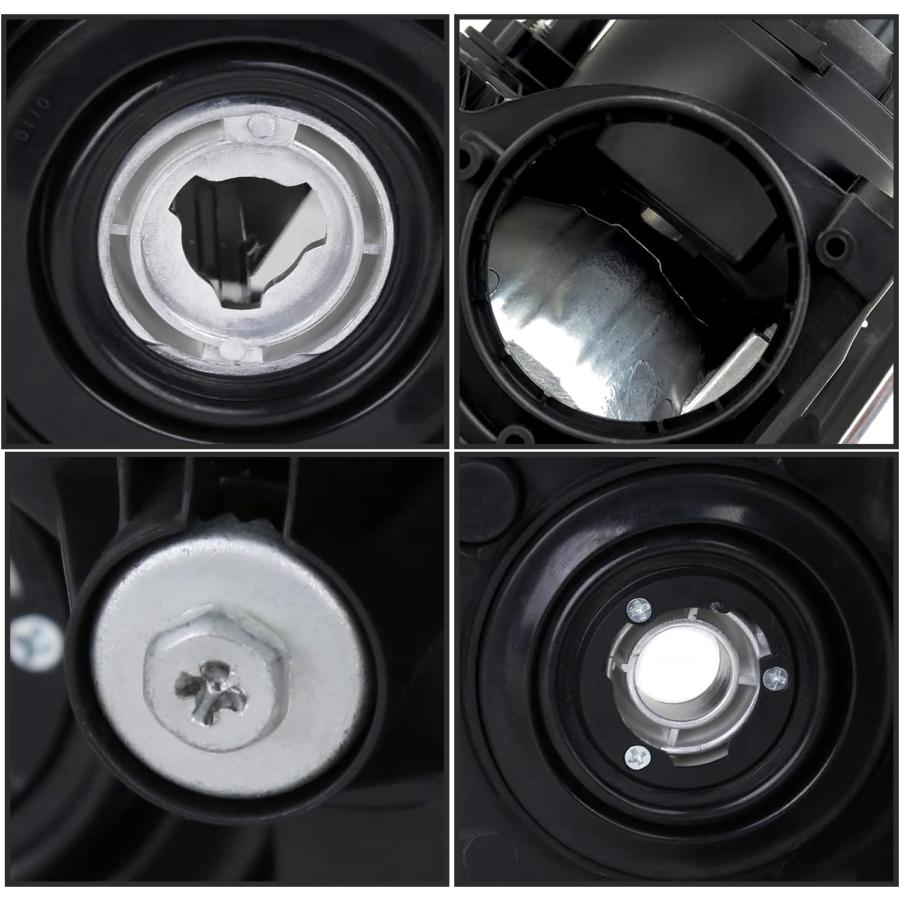 【並行輸入品】VehicleAid ヘッドライトアセンブリ 08-13 日産 ローグ 14-15 セレクトハロゲンヘッドランプ 助手席側 (ブラックハの画像
