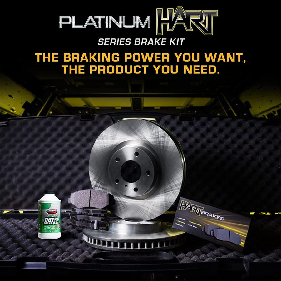 並行輸入品】Hart Brakes Front Rear Brakes and Rotors Kit |Front